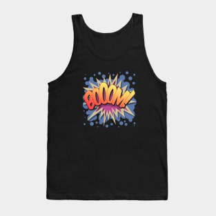 Boom! - Pop Art, Comic Book Style, Cartoon Text Burst. Tank Top